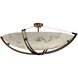 LumenAria 9 Light 69 inch Dark Bronze Semi-Flush Ceiling Light in Incandescent, Bowl