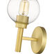 Sutton 1 Light 6 inch Brushed Gold Wall Sconce Wall Light