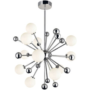 Element LED 24 inch Polished Nickel Chandelier Ceiling Light