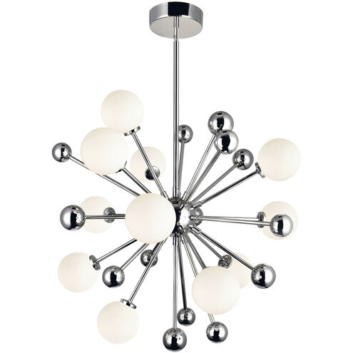 Element LED 24 inch Polished Nickel Chandelier Ceiling Light