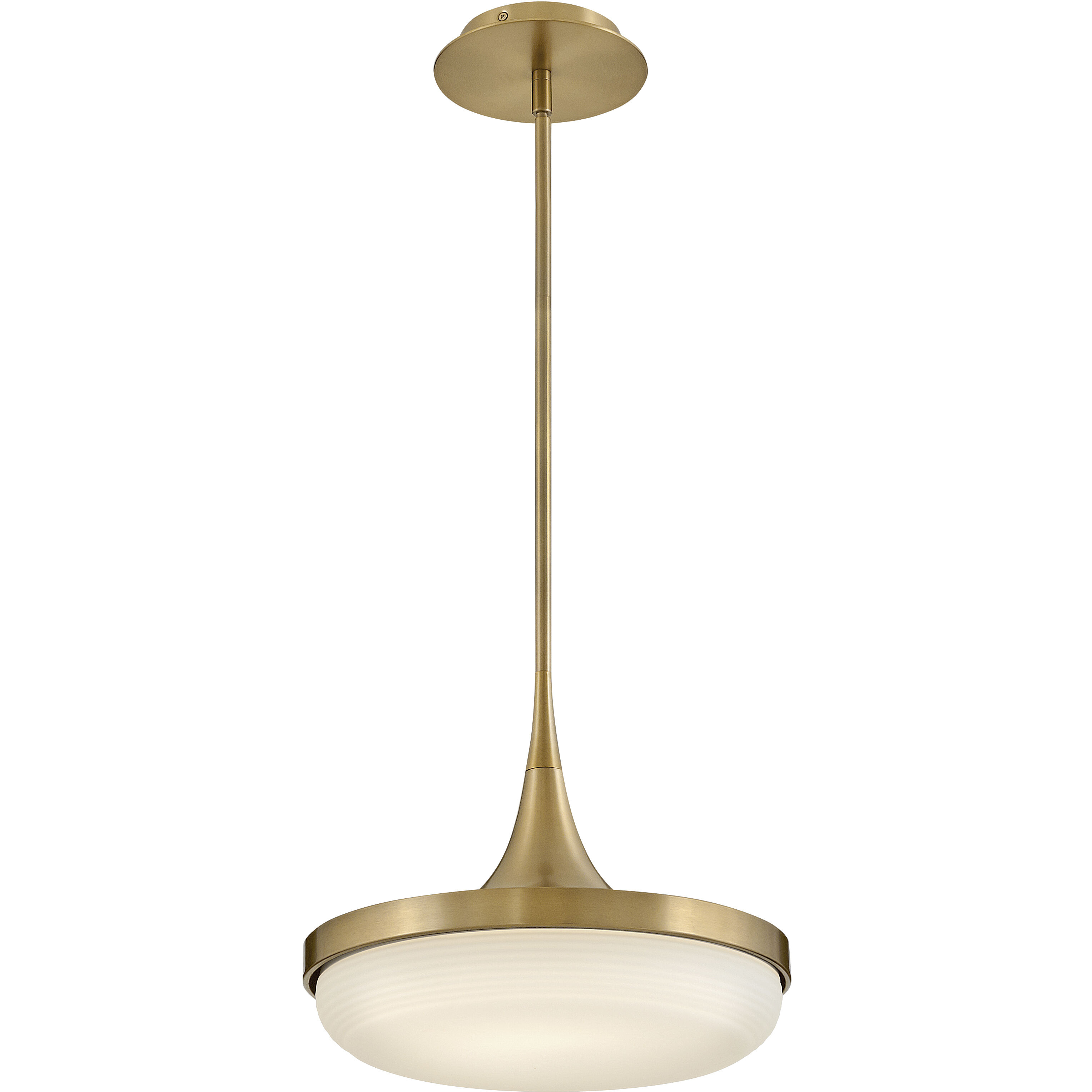 Elsa LED 14 inch Lacquered Brass Pendant Ceiling Light, Semi-Flush Mount