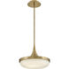 Elsa LED 14 inch Lacquered Brass Pendant Ceiling Light, Semi-Flush Mount
