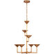 Julie Neill Eleanor LED 30.25 inch Antique Gold Leaf Chandelier Ceiling Light