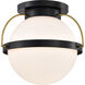 Lakeshore 1 Light 18 inch Matte Black Flush Mount Ceiling Light