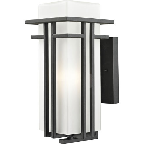 Abbey 1 Light 14.63 inch Black Outdoor Wall Light