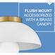 Stu LED 11 inch Matte White Foyer Light Ceiling Light, Flush Mount