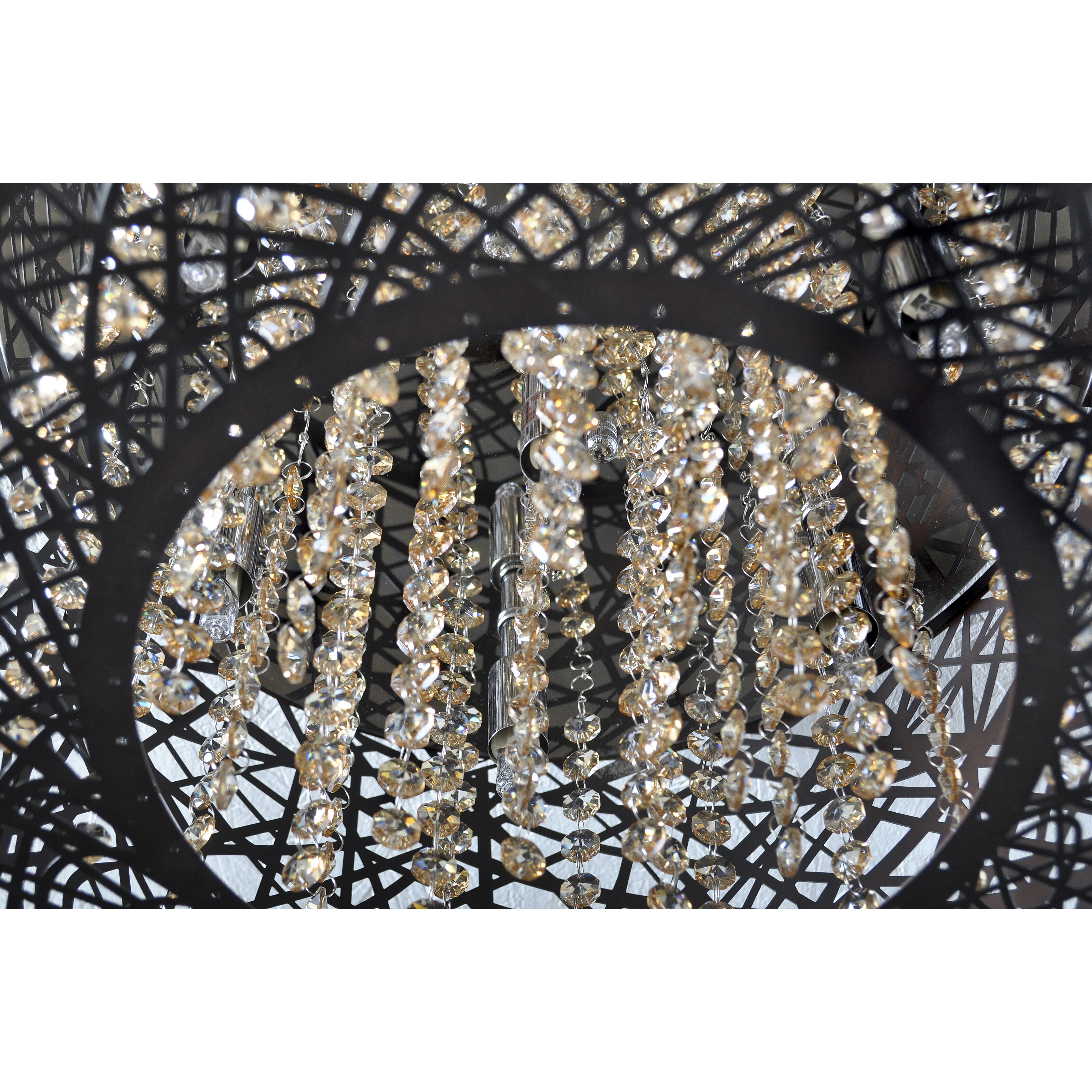 Inca 7 Light 15.75 inch Bronze Flush Mount Ceiling Light in Cognac