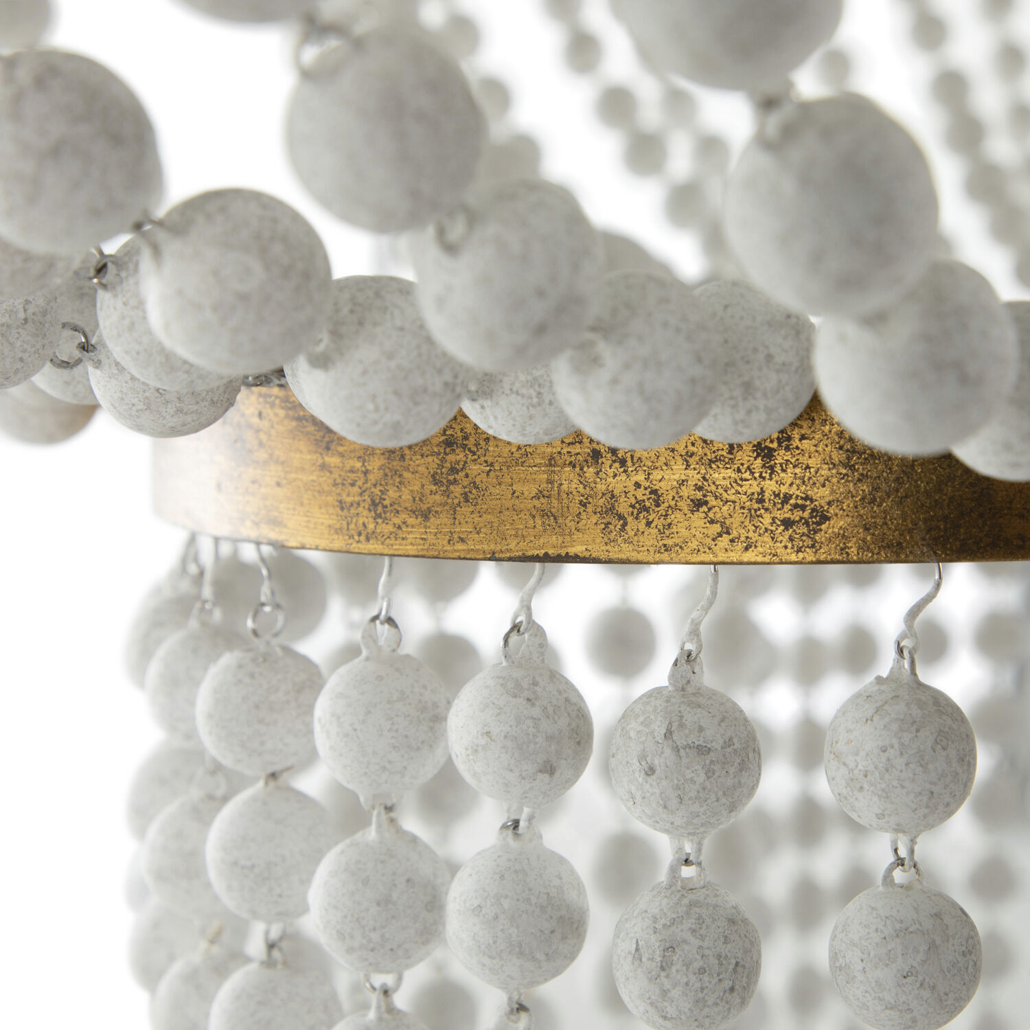 Annabelle 4 Light 43 inch Antique White / Gilded Gold Chandelier Ceiling Light