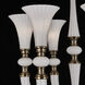 Bianca 6 Light 28 inch Winter Brass Chandelier Ceiling Light in White