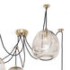 Molten Spider 6 Light 48 inch Natural Brass Chandelier Ceiling Light, Large