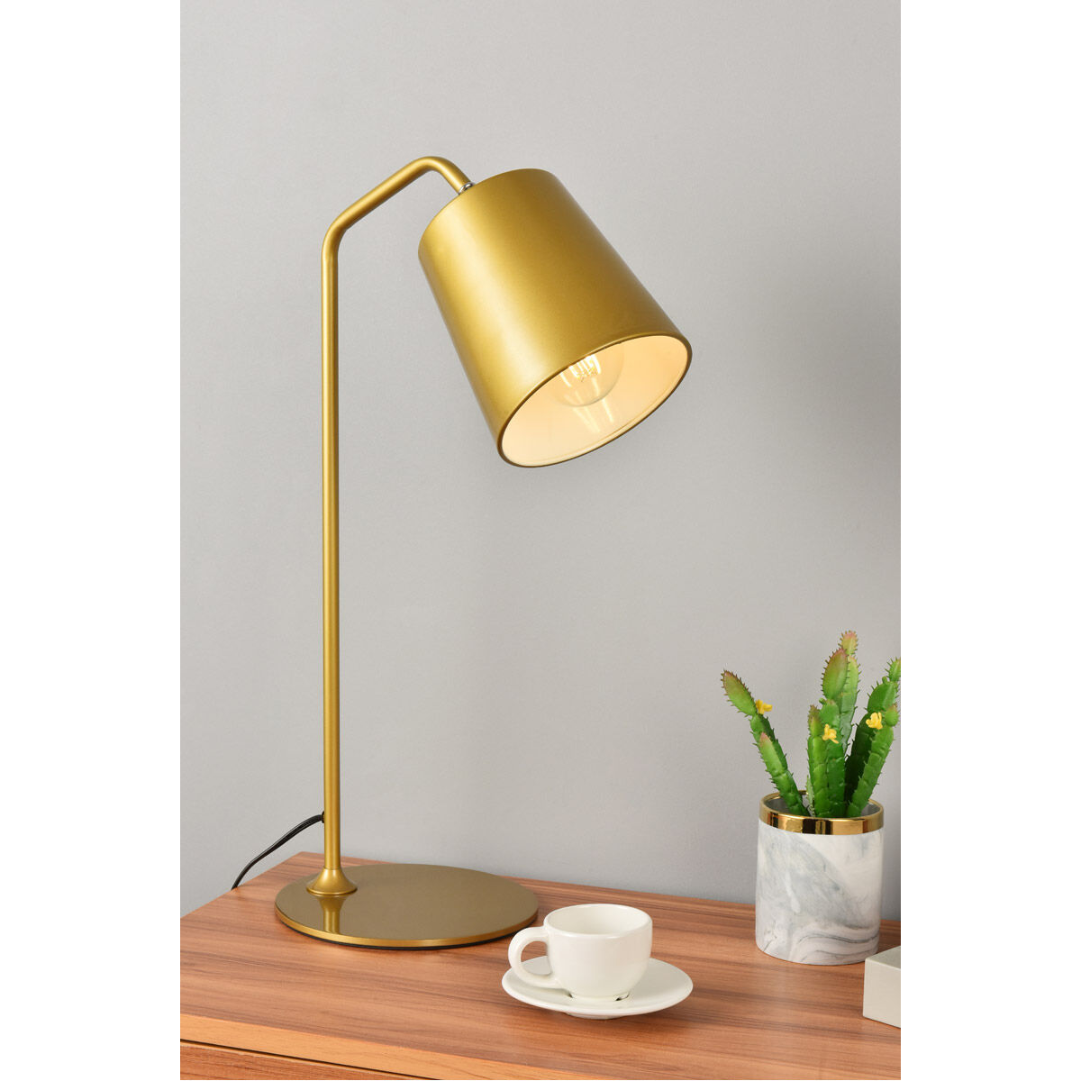Leroy 20 inch 40.00 watt Brass Table Lamp Portable Light