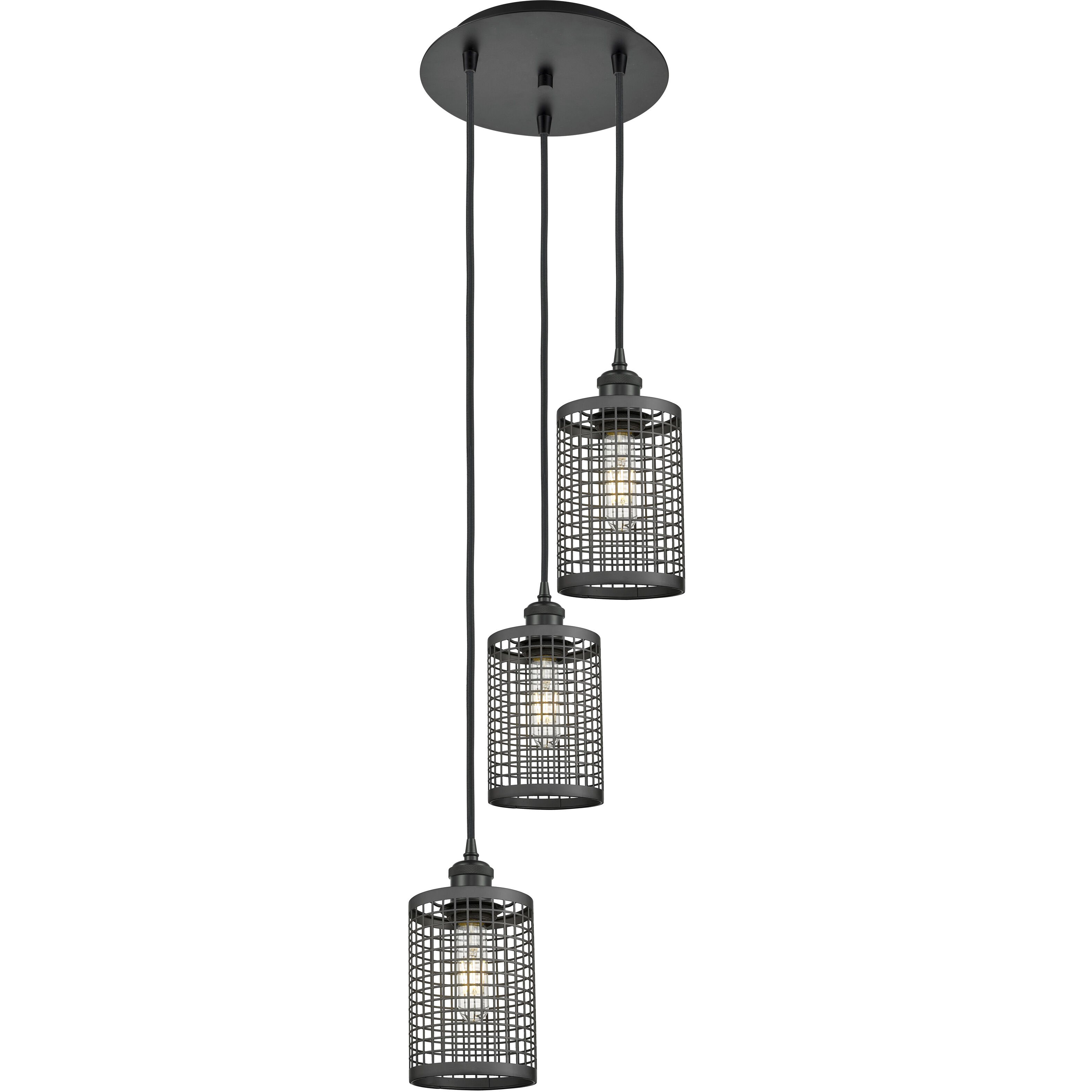 Nestbrook 3 Light 18.5 inch Matte Black Multi Pendant Ceiling Light