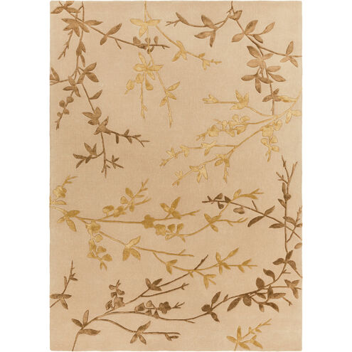 Tamira 132 X 96 inch Camel/Mustard/Tan Rugs, Polyester and Wool