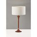 Rebecca 26 inch 100.00 watt Walnut Rubberwood with Antique Brass Accent Table Lamp Portable Light