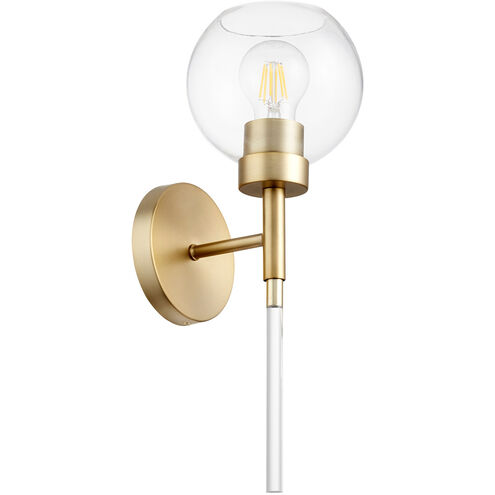 Volan 1 Light 6 inch Aged Brass Wall Mount Wall Light