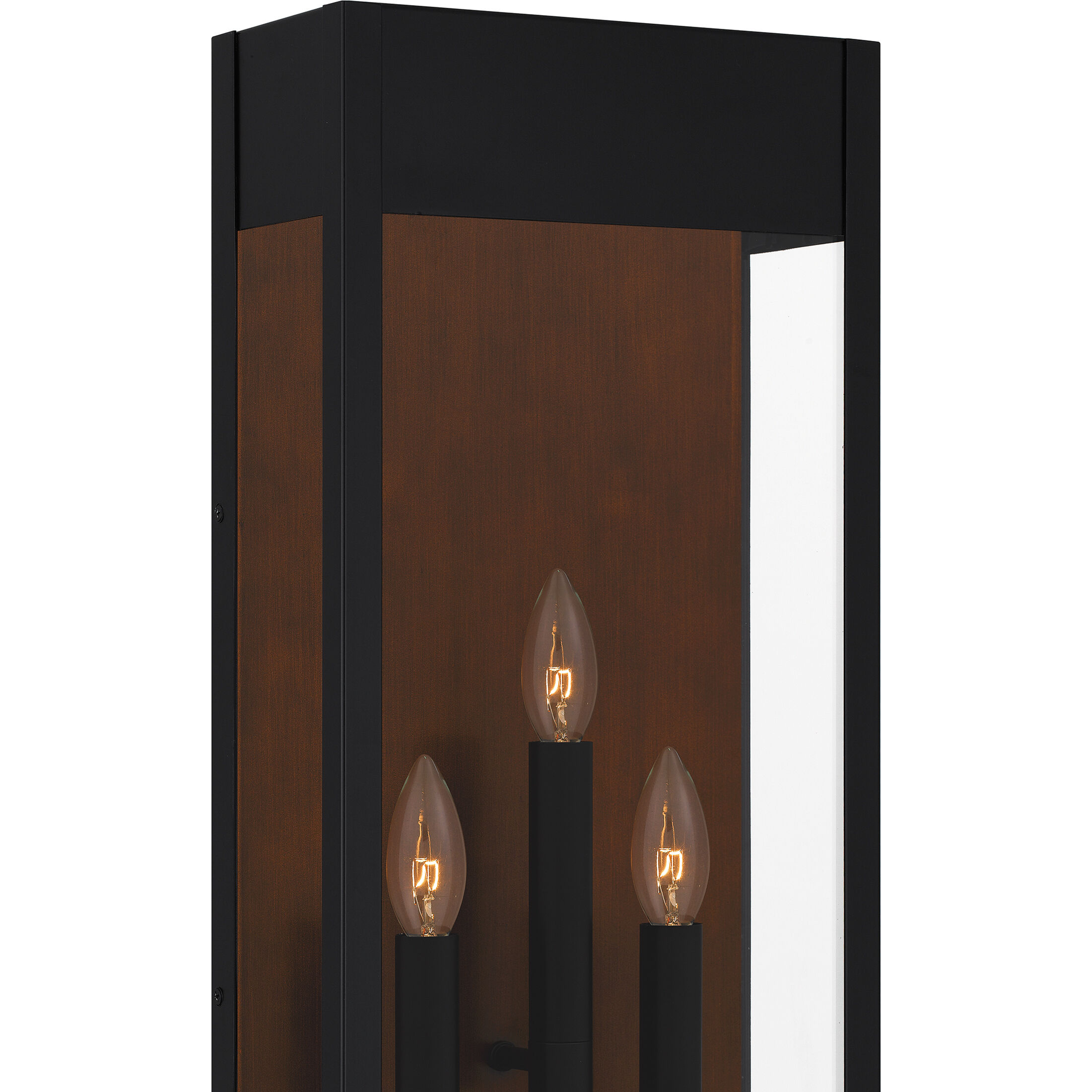 Maren 3 Light 24 inch Matte Black Outdoor Wall Lantern