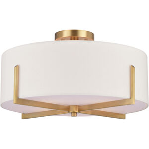 Surrey LED 18 inch Natural Brass Semi-Flush Mount Ceiling Light