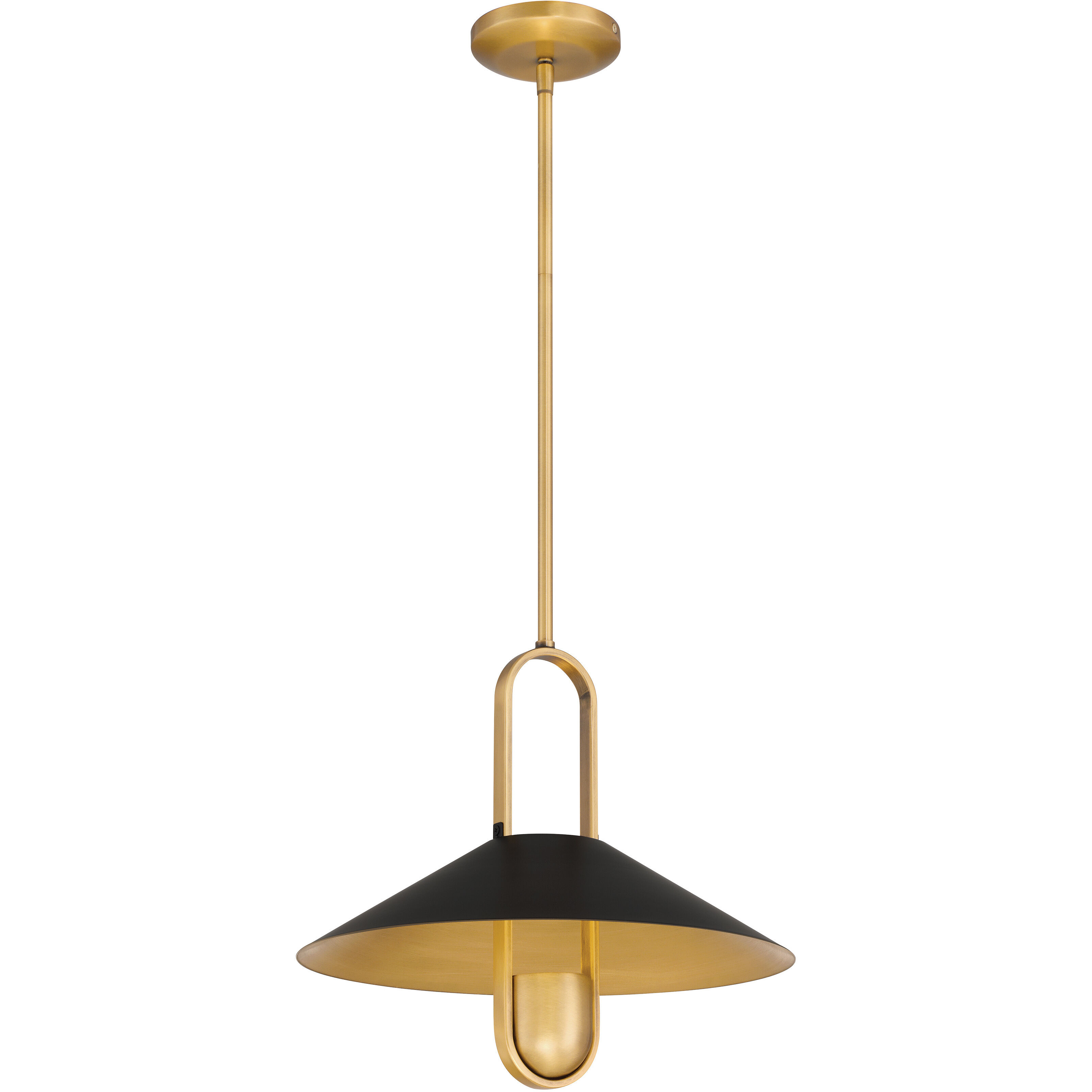 Goldenridge 1 Light 15 inch Legacy Brass and Dark Matte Black Pendant Ceiling Light