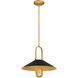 Goldenridge 1 Light 15 inch Legacy Brass and Dark Matte Black Pendant Ceiling Light