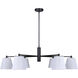 Aspen 6 Light 15.25 inch Black Chandelier Ceiling Light
