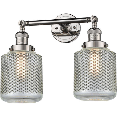 Franklin Restoration Stanton 2 Light 6 inch Polished Nickel Bath Vanity Light Wall Light, Franklin Restoration
