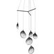 Cantina LED 42 inch Satin Black Pendant Ceiling Light in Smoke Fade Glass