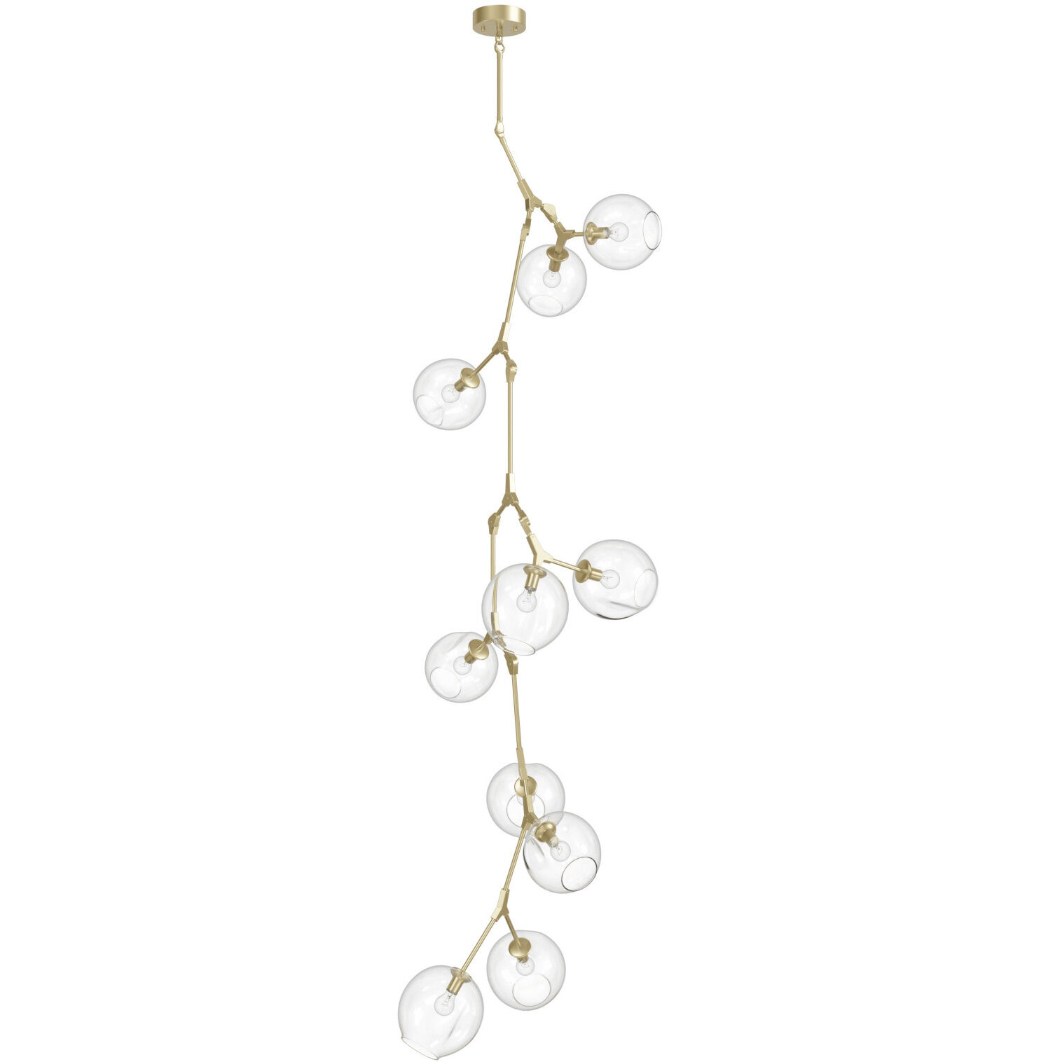 Fairfax Ave. 10 Light 27 inch Brushed Brass Chandelier Ceiling Light