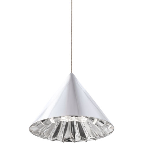 Primrose LED 8 inch Chrome Mini Pendant Ceiling Light in Polished Chrome, Beyond
