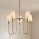 Traditional 5 Light 27.25 inch Natural Brass Chandelier Ceiling Light