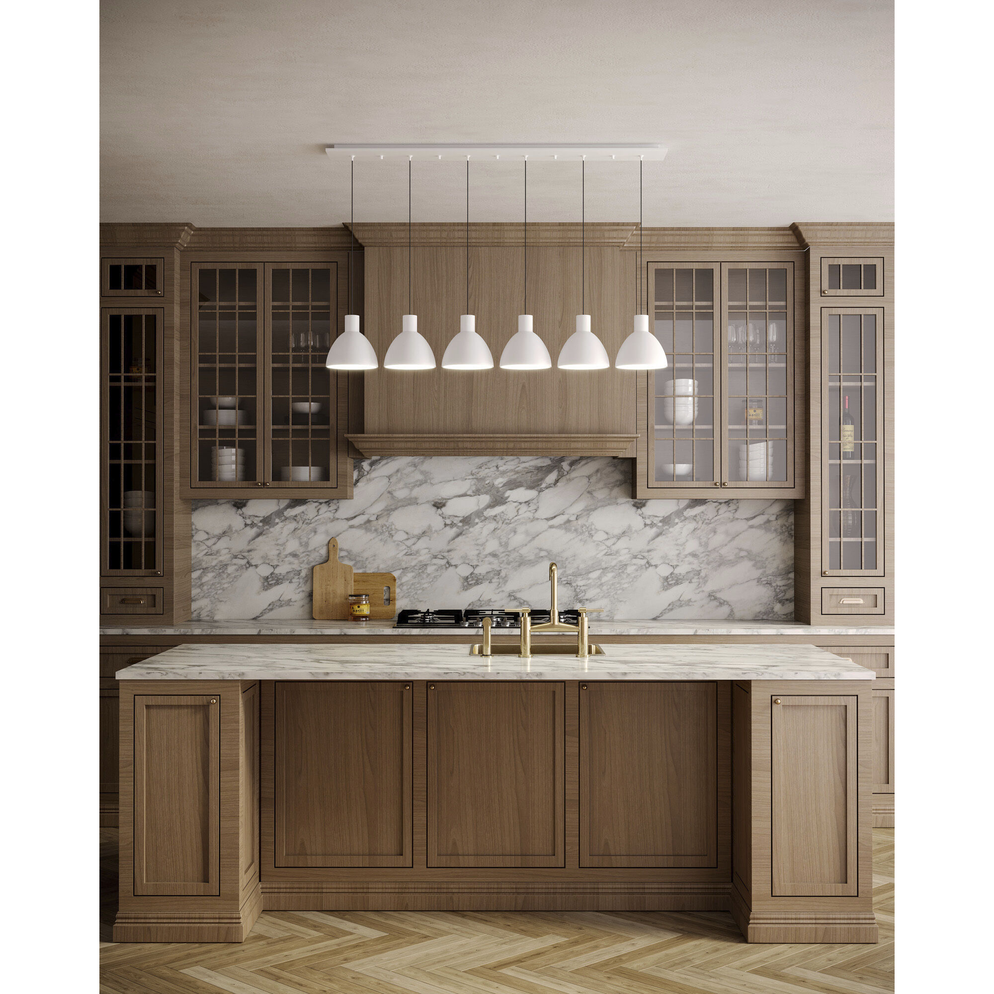 Chroma Multi Pendant Ceiling Light in Gloss White