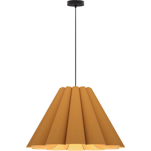 Lora 1 Light 28 inch Black Pendant Ceiling Light in Petribi/Ash, WEP Collection