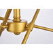 Axel 6 Light 17 inch Brass Pendant Ceiling Light