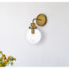 Hanson 1 Light 9 inch Brass Bath Sconce Wall Light