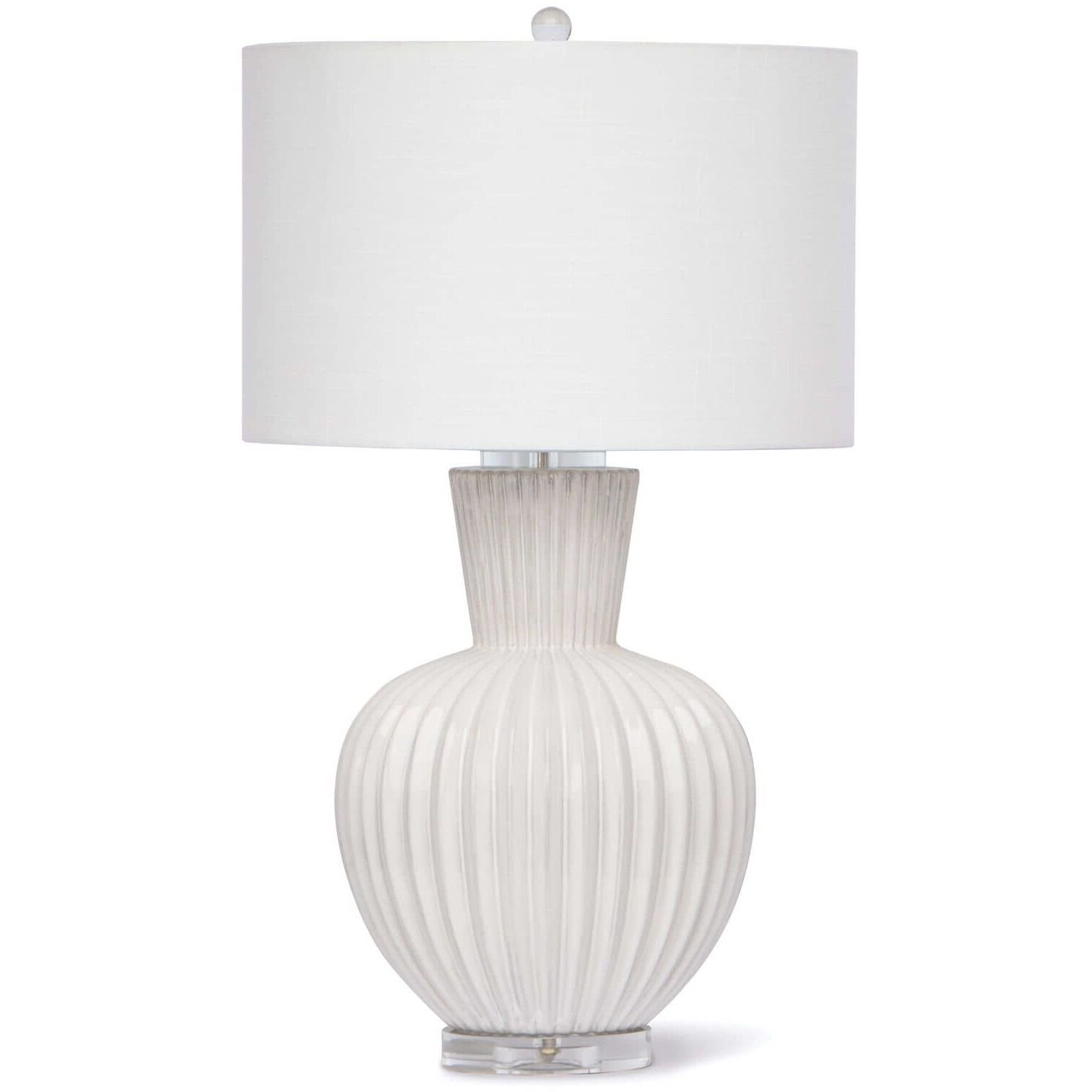 Madrid 30 inch 150.00 watt White Table Lamp Portable Light