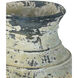 Lipari Antique White and Blue Drip Outdoor Urn, Extra Large