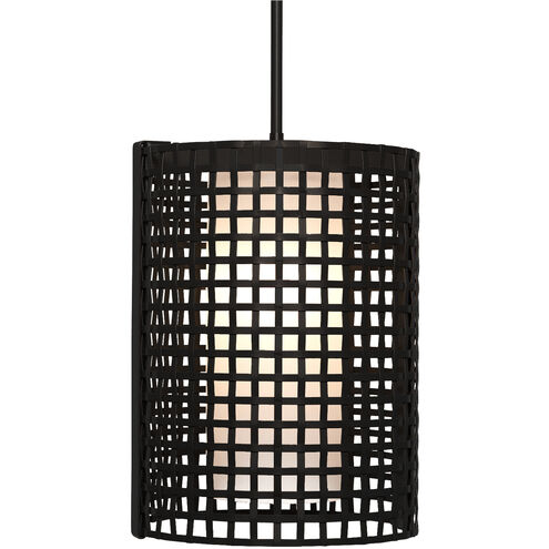Tweed LED 12 inch Matte Black Pendant Ceiling Light in Frosted, 2700K LED, Oversized