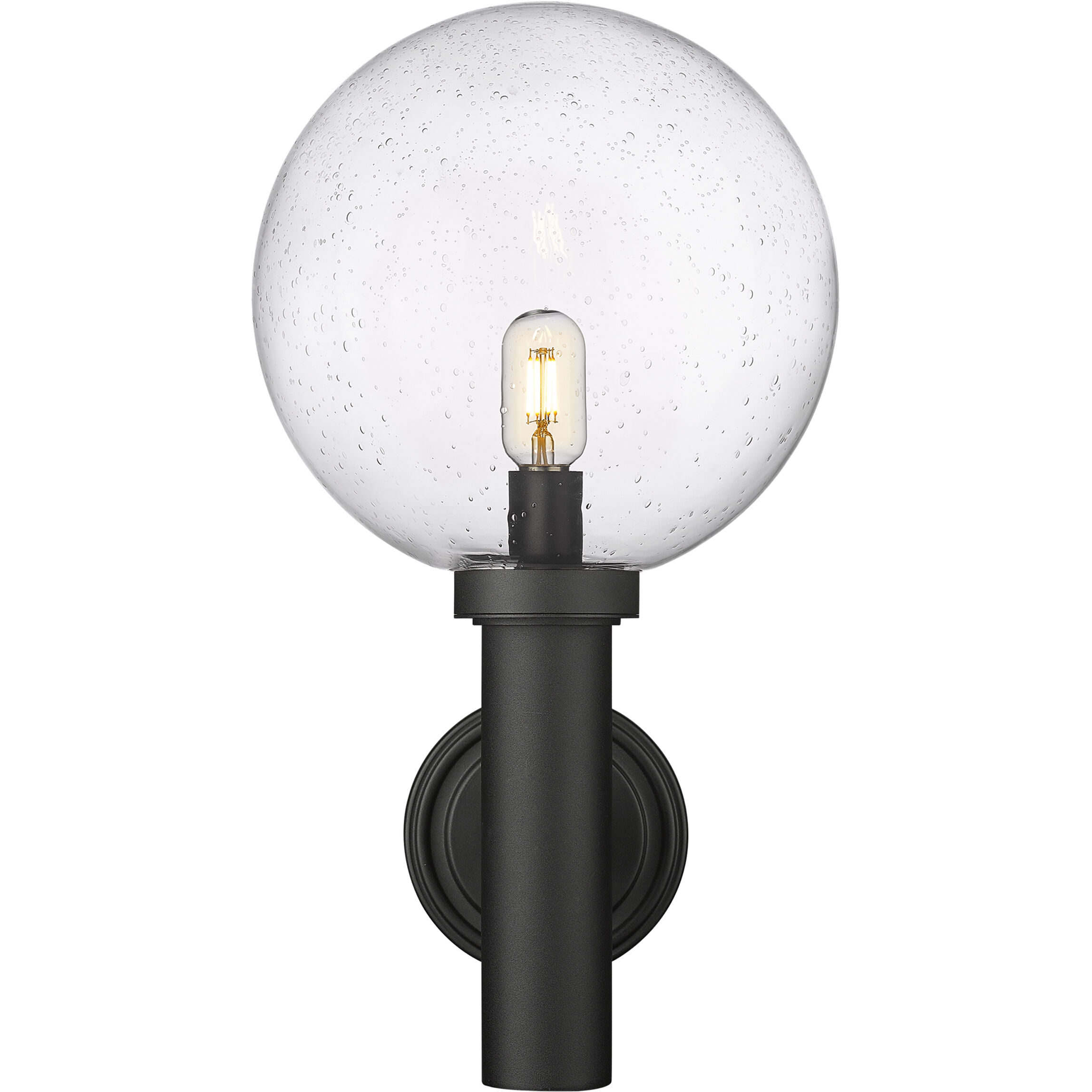 Laurent 1 Light 22.5 inch Black Outdoor Wall Light