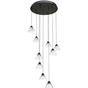 Geo LED 25.25 inch Black LED Pan Ceiling Light