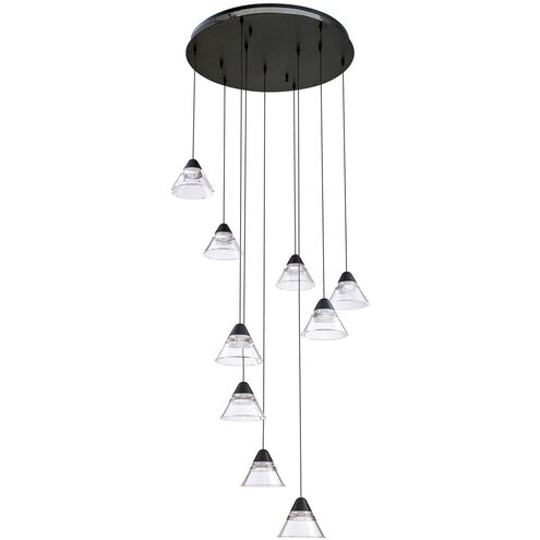 Geo LED 25.25 inch Black LED Pan Ceiling Light
