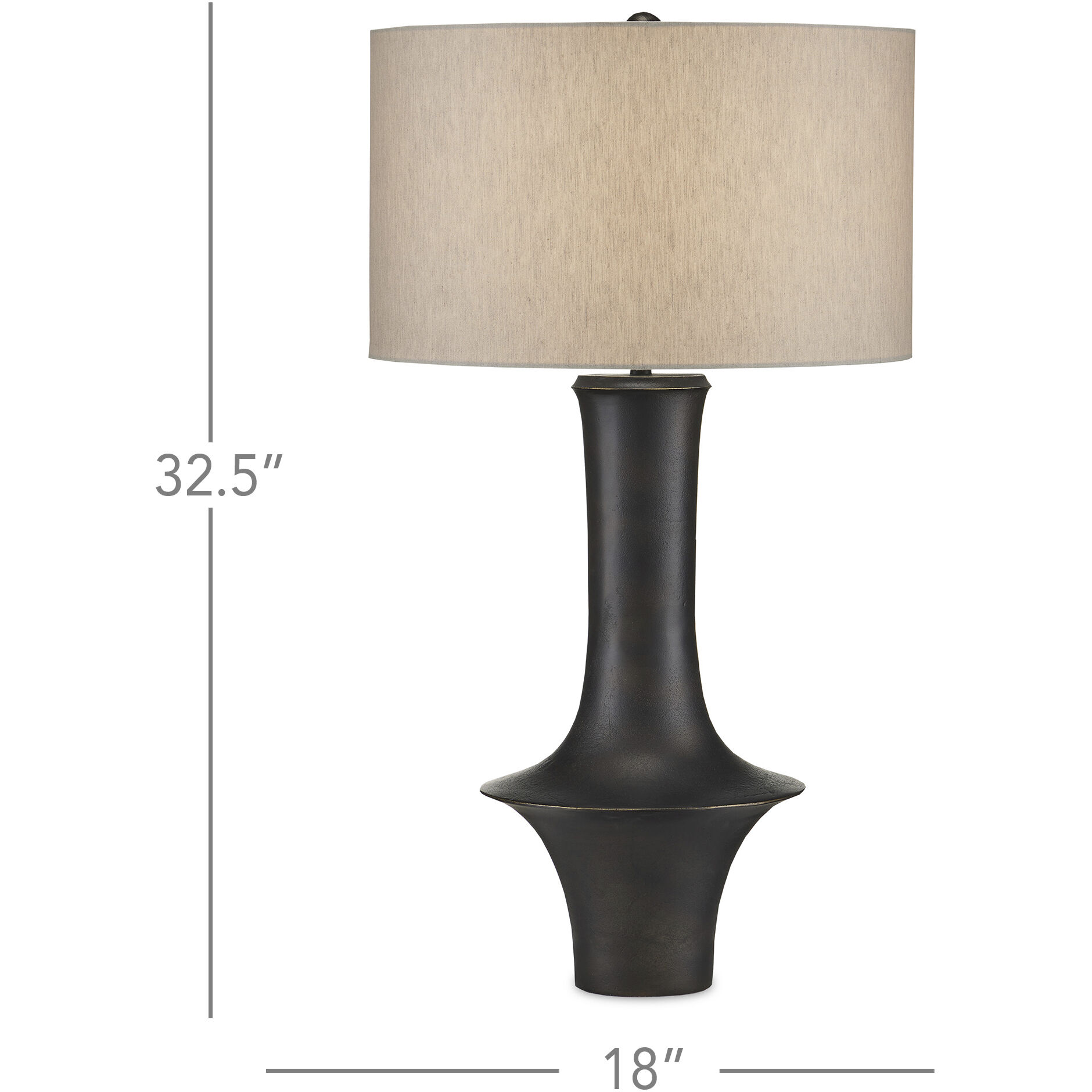 Silvestri 32.5 inch 150 watt Black Table Lamp Portable Light