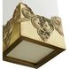 Iris 4 Light 8.5 inch Antique Brass Pendant Ceiling Light