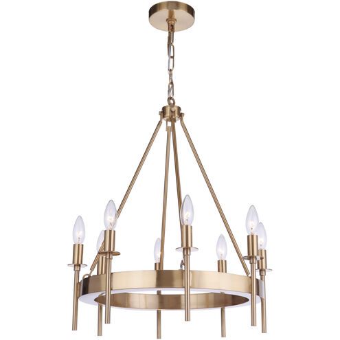 Larrson 8 Light 20 inch Satin Brass Chandelier Ceiling Light