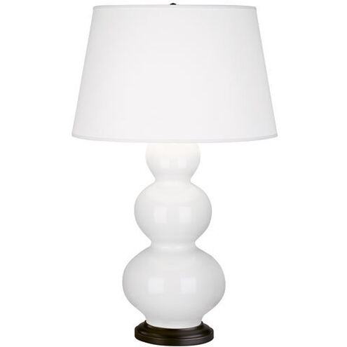 Triple Gourd 32.75 inch 150.00 watt Lily Table Lamp Portable Light in Deep Patina Bronze