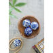 Aline Blue/White Decorative Orb, Set of 4