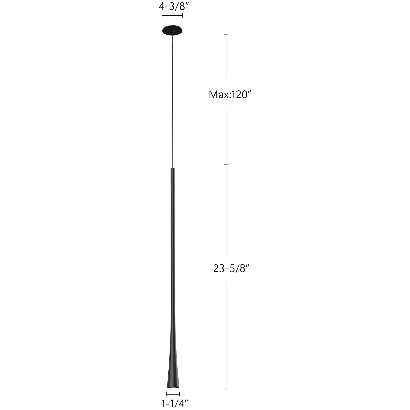 Taper Pendant Ceiling Light in White