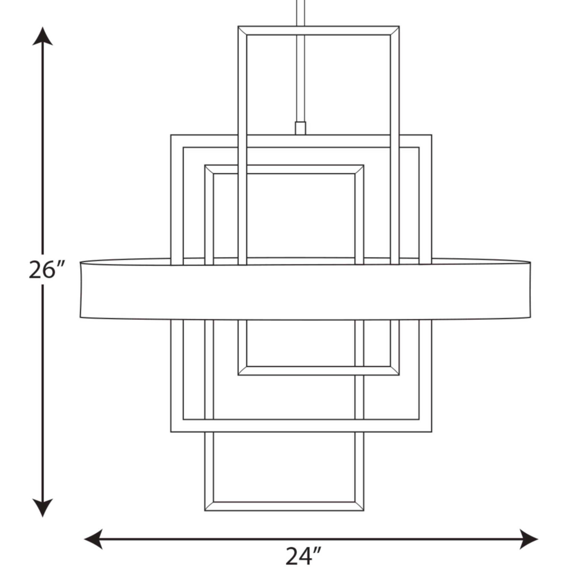 Adagio 6 Light Matte Black Pendant Ceiling Light, Design Series