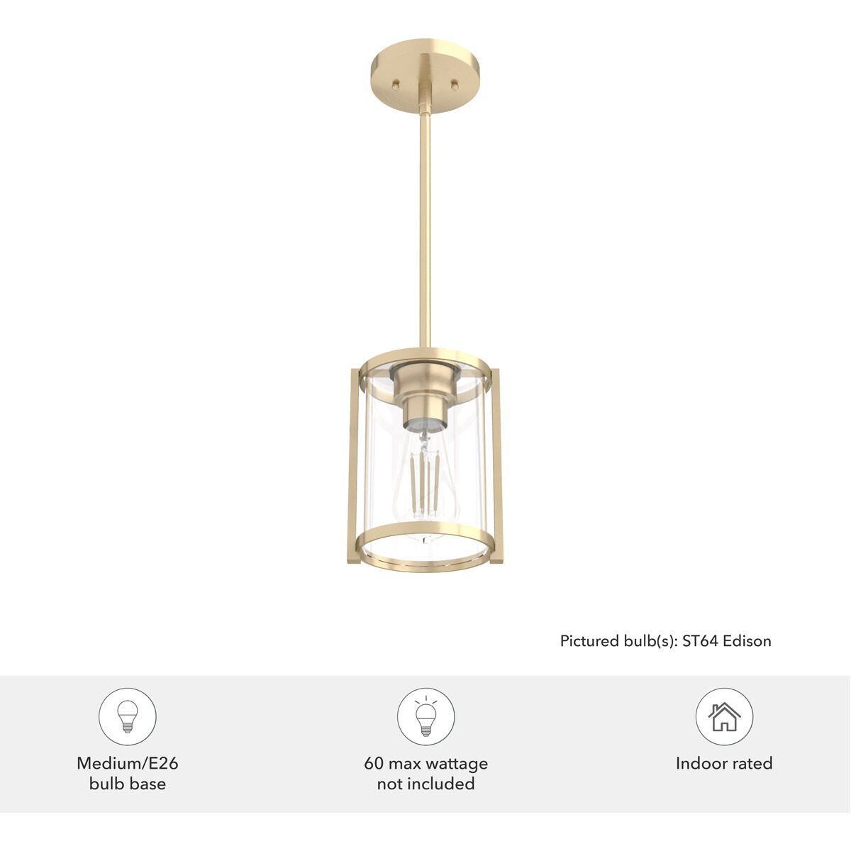 Astwood 1 Light 6 inch Alturas Gold Pendant Ceiling Light