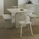 Arc 78.75 X 29.5 inch White Wash Dining Table, Inline