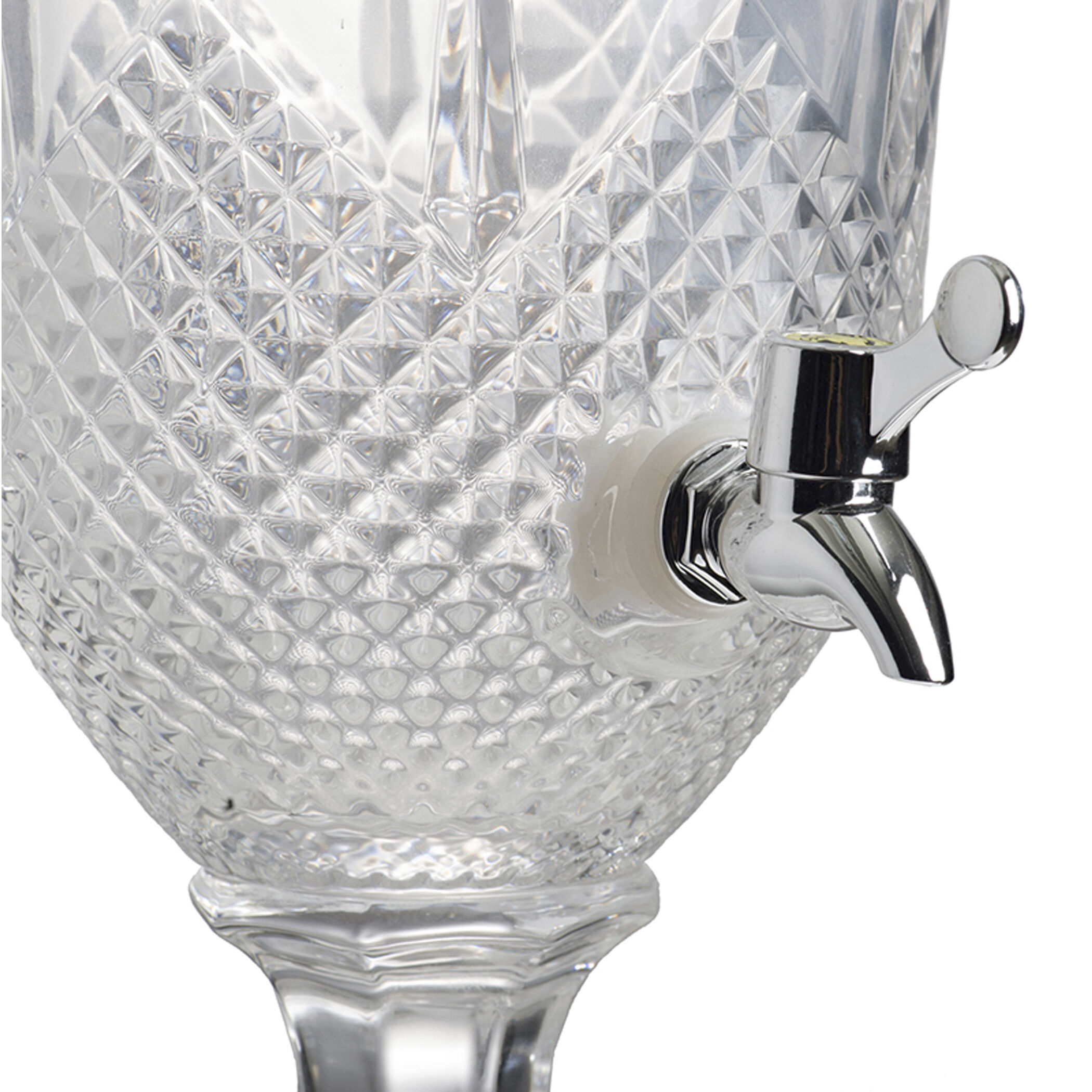 Anita Clear and Polished Silver Drink Dispenser