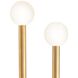 Happy 52.5 inch 5.00 watt Natural Brass Floor Lamp Portable Light